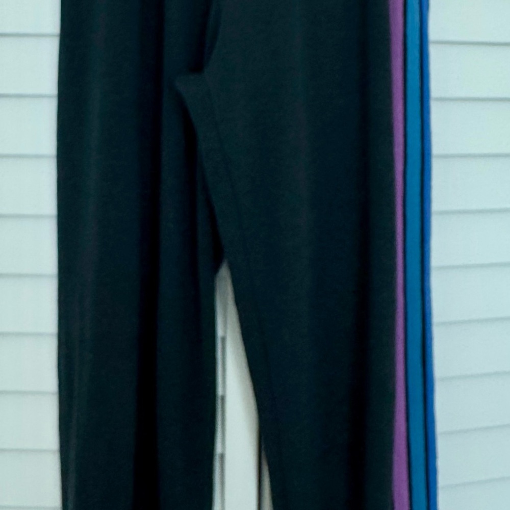 Aviator Nation 5 Stripe Sweatpant in Charcoal & Blue Purple Size M